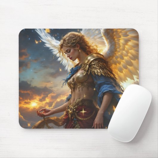 Celestial Sentinel – Engel van de Dageraad en Godd Muismat (Met muis)