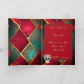 Celestial Serenity: Moonlit Meadow Folie Feestdagenkaart (Binnenlaag)