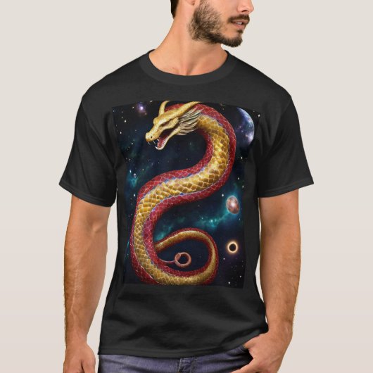 Celestial Serpent - Bewaker van de Kosmos T-shirt (Voorkant)
