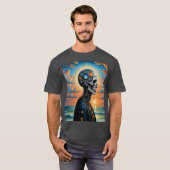 Celestial Skeleton Sunset Art Shirt (Voorkant volledig)