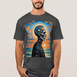 Celestial Skeleton Sunset Art Shirt