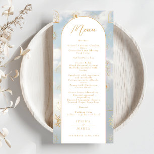 Celestial Sky Blue Wolken Mystiek Boho Menu