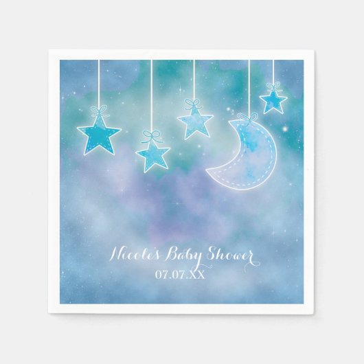 Celestial Sky Galaxy Cosmic Baby shower servetten (Voorkant)
