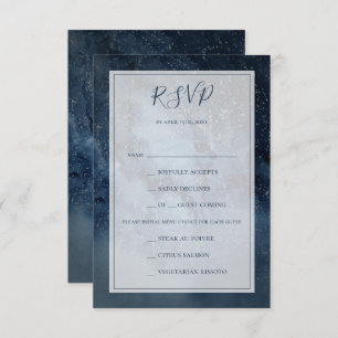 Celestial Sky met Lijst Menu Keuze RSVP-kaart