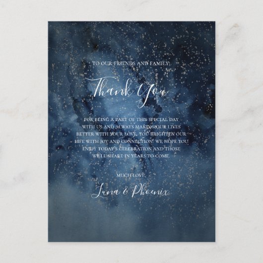 Celestial Sky Silver - Hartelijk dank voor uw ontv Briefkaart (Voorkant)