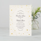 Celestial Sky Stars Wedding Foil Invitation (Debout devant)