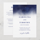 Celestial Southern Cross Crux bruiloft uitnodiging (Voorkant / Achterkant)