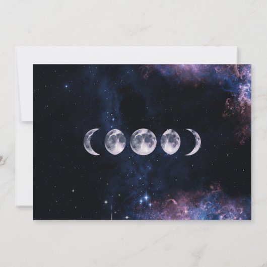 Celestial Space Astronomy Wedding Save the Date Aankondiging (Achterkant)