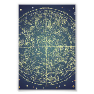 Celestial Space Chart Foto Afdruk
