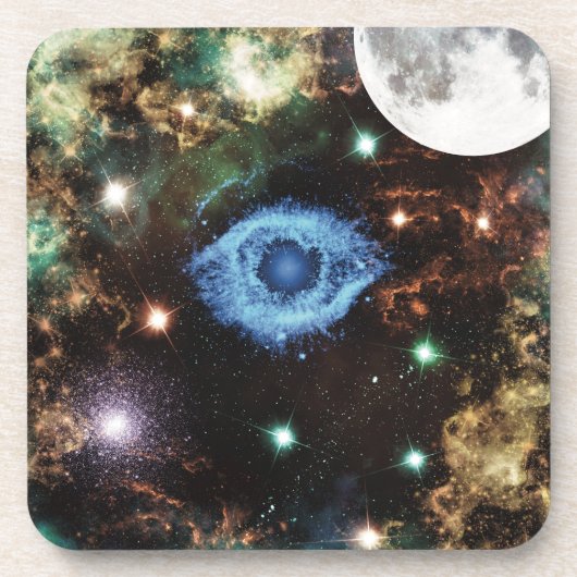 Celestial Spiral Galaxy Nebula Cluster Stars Spark Bier Onderzetter (Voorkant)