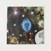 Celestial Spiral Galaxy Nebula Cluster Stars Spark Wandkleed (Voorkant (horizontaal))