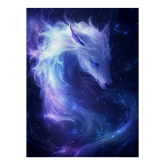 Celestial Spirit Dragon in Cosmic Dreams Perfect Poster