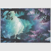 Celestial Spring Dromerig Lila bloemenlandschap Tissuepapier (Voorkant)