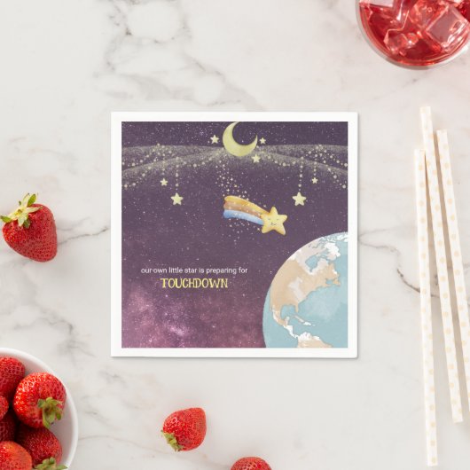Celestial Star Custom Typography Schattige Eenvoud Servet (Insitu)