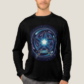 Celestial Star Dream - Cosmic Galaxy Long Sleeve T Tri-Blend Shirt (Voorkant volledig)