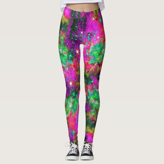 Celestial Star Field All Over Print Leggings (Voorkant)