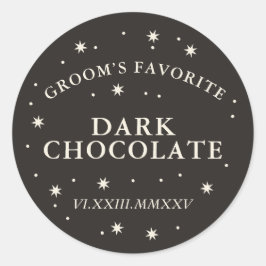 Celestial star groom's favoriete keuze ronde sticker