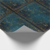 Celestial star map constellation blue gold Melkweg Cadeaupapier (Hoek)