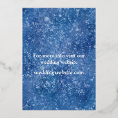 Celestial starry bruiloft nodigartsy folie inv uitnodiging (Achterkant)