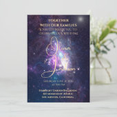 Celestial Starry Night Wedding Invitation (Debout devant)