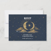 Celestial Starry Night Wedding RSVP Card (Devant)