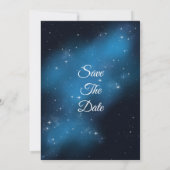 Celestial StarryNight Save the Date Wedding Invite (Achterkant)