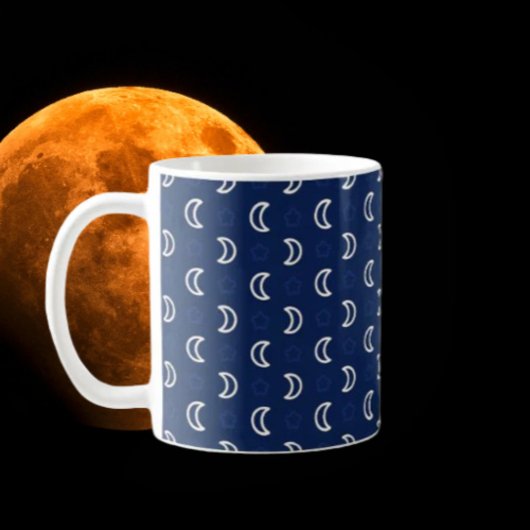 Celestial Stars & Moon Classic Mug – Navy Blue