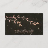 *~* Celestial Stars Night Sky Willow Tree Branch Visitekaartje (Voorkant)