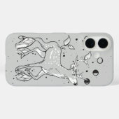 Celestial Step – Botanisch hert met maanfasen Case-Mate iPhone Case (Achterkant (horizontaal))