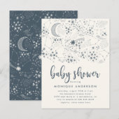 Celestial Sterrennacht Constellation Baby shower Uitnodiging Briefkaart (Voorkant / Achterkant)