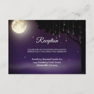 Celestial Sterrennacht String Lights Wedding Informatiekaartje