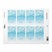 Celestial String Lights Blue Rustic Wine Label (Full Sheet)