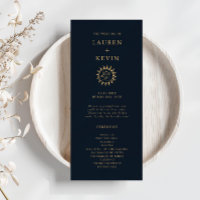 Celestial Sun and Moon Wedding Ceremony Programme