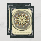 Celestial Sun Briefkaart (Voorkant / Achterkant)