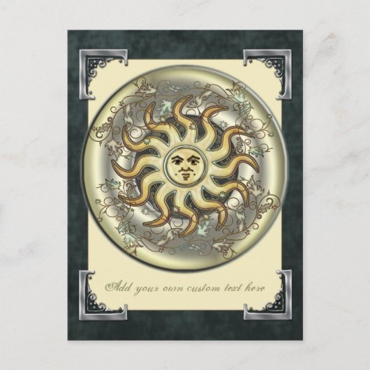 Celestial Sun Briefkaart (Voorkant)
