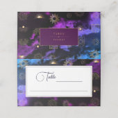 Celestial Sun Crescent Moon Galaxy Paarse Golden (Buitenkant ongevouwen)