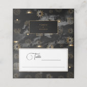 Celestial Sun Crescent Moon Galaxy Zwart Goud (Buitenkant ongevouwen)