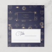 Celestial Sun Crescent Moon Gouden Marine (Buitenkant ongevouwen)