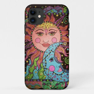 Celestial Sun en Moon Print iPhone 11 Hoesje