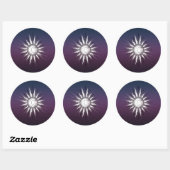 Celestial Sun en Moon Ronde Sticker (Vel)