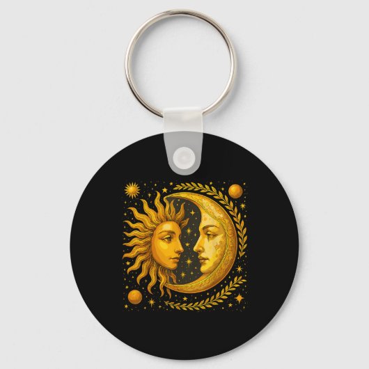 Celestial Sun en Moon Sleutelhanger (Voorkant)