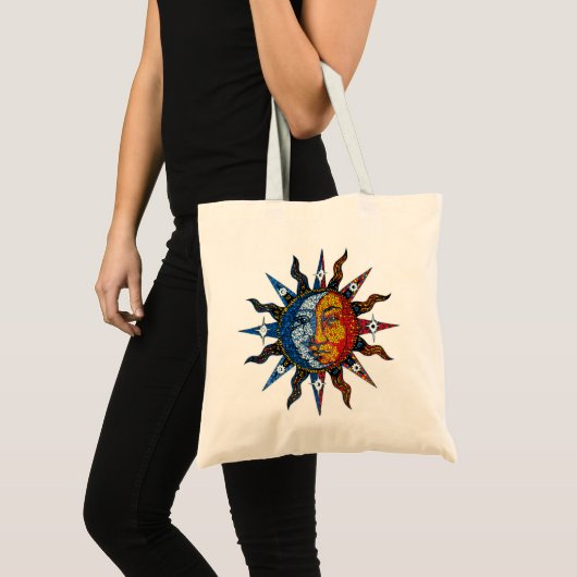 Celestial Sun en Moon Tote Bag (Voorkant (product))