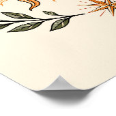 Celestial Sun Face Botanical Mystical Art Poster (Hoek)