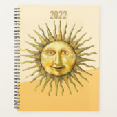 Celestial Sun Face Colorblock Planner (Voorkant)