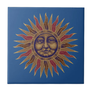 Celestial Sun Face Tegeltje