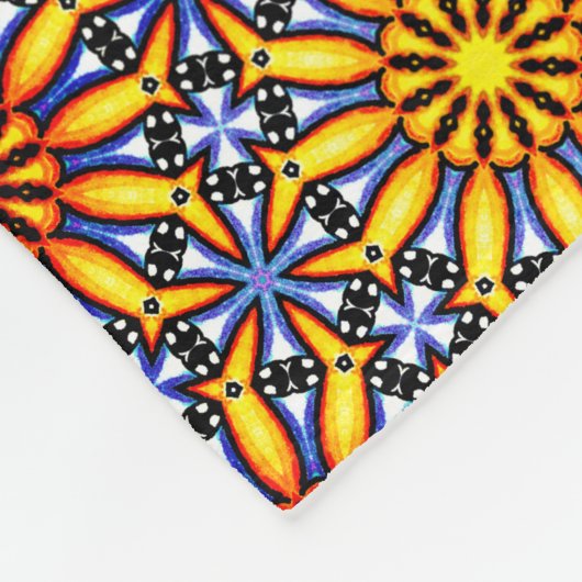 Celestial Sun Mandala Fleece Deken (Hoek)