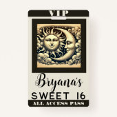  Celestial Sun & Moon Birthday VIP Pass Badge (Voorkant)