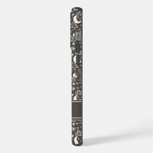 Celestial Sun & Moon Phone Case | Custom Name (Côté gauche)