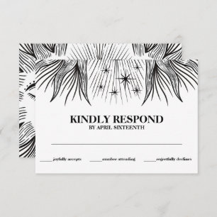 Celestial Sun Moon Stars Boho Handfasting RSVP Informatiekaartje