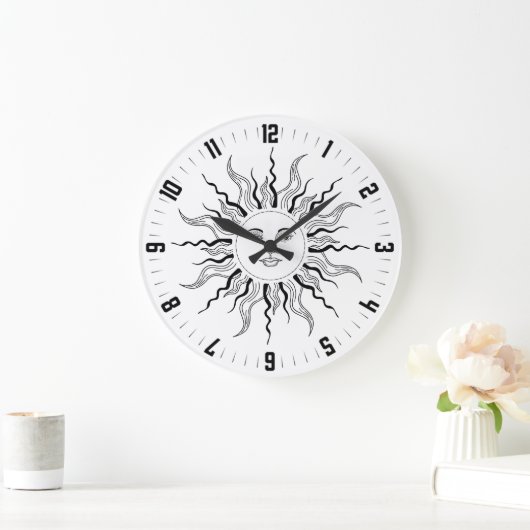 Celestial Sun  Sun Burst Face Grote Klok (Huis)